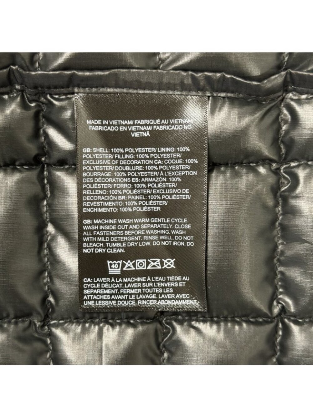 The North Face ThermoBall Jacket Mens 3X Big Tall Summit Black Packable Coat - Picture 8 of 16